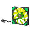 Akyga AW-12E-BG ventola per case 120 mm, 33 LED verdi, Molex, nero