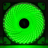 Akyga AW-12E-BG ventola per case 120 mm, 33 LED verdi, Molex, nero