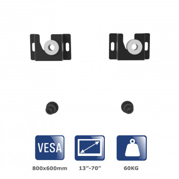 Akyga AK-MB-12 supporto universale ultra piatto per TV da parete, 13-70