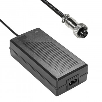 Akyga AK-EV-02 caricabatterie per e-bike e e-scooter con batteria da 24 V, 29,4 V / 2 A, 60 W, connettore femmina GX12 9 mm, 1 m