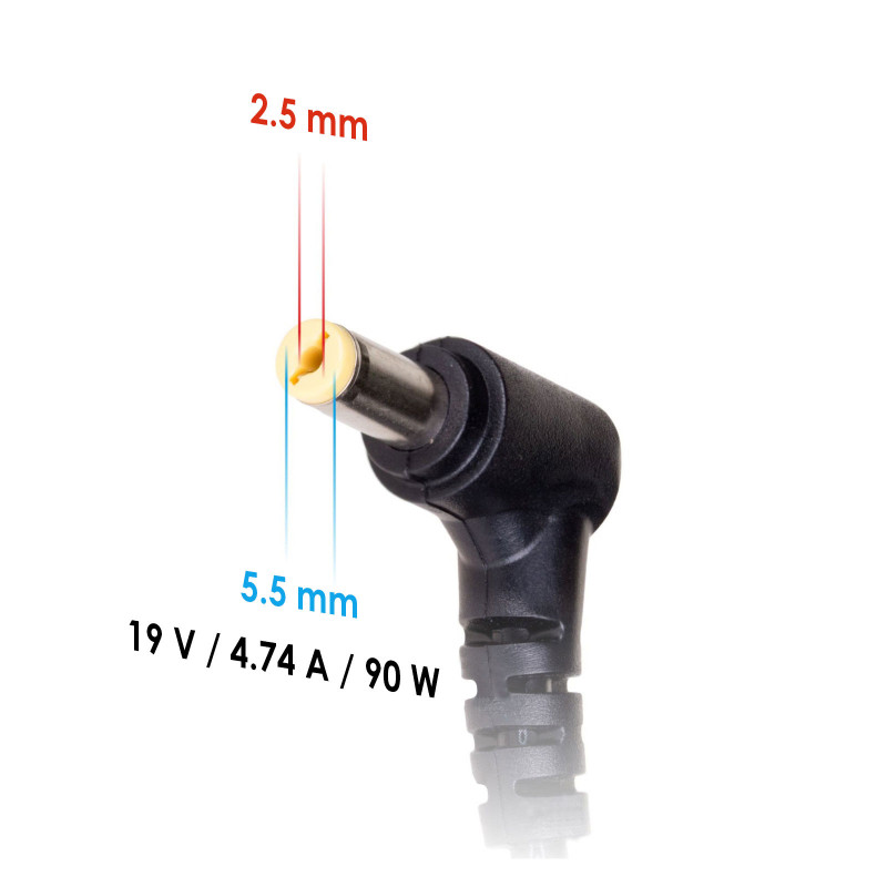 Akyga AK-ND-36 alimentatore per notebook da auto 19 V / 4,74 A, 90 W, 5,5 x 2,5 mm, per ASUS / Toshiba