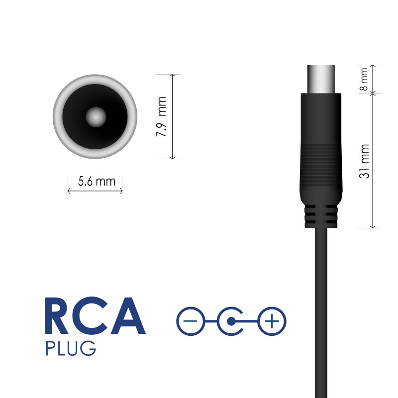 Akyga AK-EV-07 caricabatterie per e-scooter per Xiaomi Mijia 36 V, 42 V / 1,7 A 72 W, RCA 7,9 x 5,6 mm, 1 m