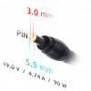 Akyga AK-ND-37 alimentatore per notebook da auto 19 V / 4,74 A, 90 W, 5,5 x 3,0 mm + pin, per Samsung