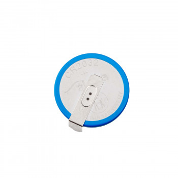 Akyga AKY1109 batteria al litio CR2032 HP2B 3 V 210 mAh con 2 pin, passo 15,2 mm (THT)