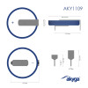 Akyga AKY1109 batteria al litio CR2032 HP2B 3 V 210 mAh con 2 pin, passo 15,2 mm (THT)