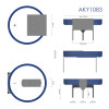 Akyga AKY1083 batteria al litio CR2032 HP3CL 3 V 210 mAh con 3 pin, passo 17,8 mm (THT)
