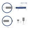 Akyga AKY1108 batteria al litio CR2032 HP2C 3 V 210 mAh con 2 pin, passo 17,8 mm (THT)
