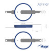 Akyga AKY1107 batteria al litio CR2032 ST2N 3 V 210 mAh con 2 pin (THT)