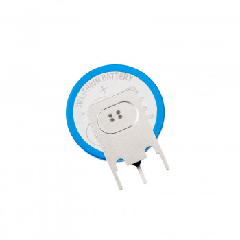 Akyga AKY1086 batteria al litio CR2032 PP3A 3 V 210 mAh con 3 pin, passo 4 mm (THT)
