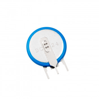 Akyga AKY1086 batteria al litio CR2032 PP3A 3 V 210 mAh con 3 pin, passo 4 mm (THT)
