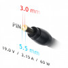 Akyga AK-ND-38 alimentatore da auto per notebook 19 V / 3,16 A, 60 W, 5,5 x 3,0 mm + pin, per Samsung