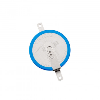 Akyga AKY0894 batteria al litio CR2032 ST2NB 3 V 210 mAh con 2 pin, passo 20 mm (THT)