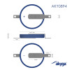 Akyga AKY0894 batteria al litio CR2032 ST2NB 3 V 210 mAh con 2 pin, passo 20 mm (THT)