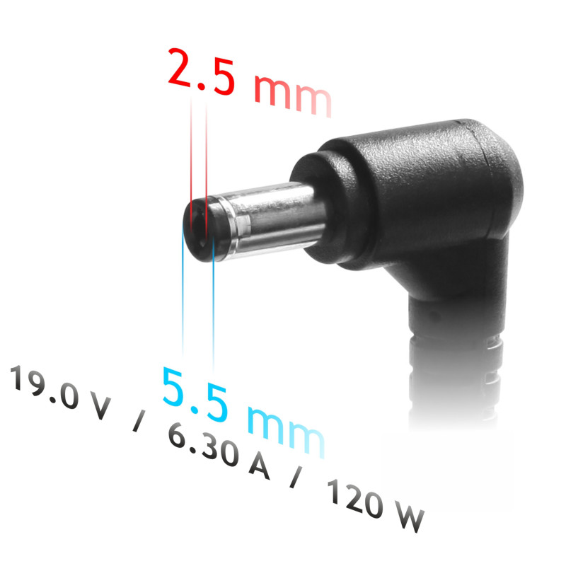 Akyga AK-ND-44 alimentatore per notebook 19 V / 6,3 A, 120 W, 5,5 x 2,5 mm, 1,2 m