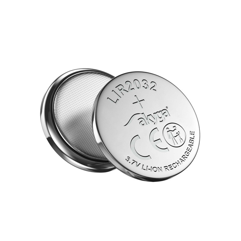 Akyga UltraCoin AKY1707 pila a bottone Li-Ion ricaricabile LIR2032 3,7 V 70 mAh