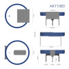Akyga AKY1106 batteria al litio CR2032 HP3B 3 V 210 mAh con 3 pin, passo 15,2 mm (THT)