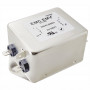 Akyga EN2070-10-F filtro di rete EMC monofase 10 A, 120–250 V AC, 50/60 Hz, connessioni 6,3 mm