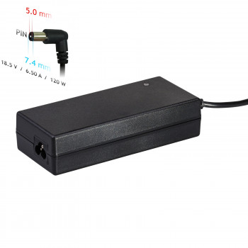 Akyga AK-ND-46 alimentatore per notebook 18,5 V / 6,5 A, 120 W, 7,4 x 5,0 mm + pin, 1,2 m, per HP