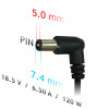 Akyga AK-ND-46 alimentatore per notebook 18,5 V / 6,5 A, 120 W, 7,4 x 5,0 mm + pin, 1,2 m, per HP