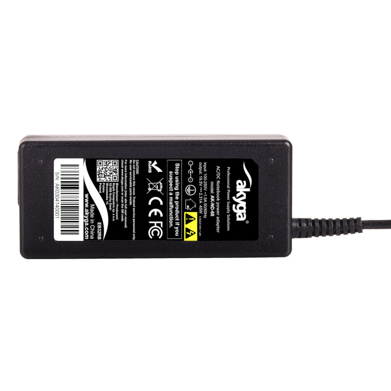 Akyga AK-ND-68 alimentatore per notebook 19,5 V / 2,31 A, 45 W, 4,5 x 3,0 mm + pin, 1,2 m, per Dell
