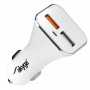 Caricabatterie auto 12/24V Akyga AK-CH-08 18W 2x USB-A Quick Charge 3.0 5-12V / 1.5-3A bianco