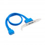 Akyga AK-CA-47 staffa ATX con 2 connettori USB 3.0, connettore 20 pin, 40 cm