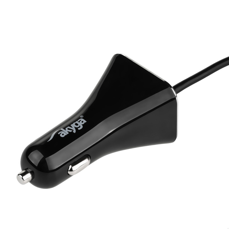 Caricabatterie auto 12/24V Akyga AK-CH-10 45W 4x USB-A 5V / 9A modulare nero