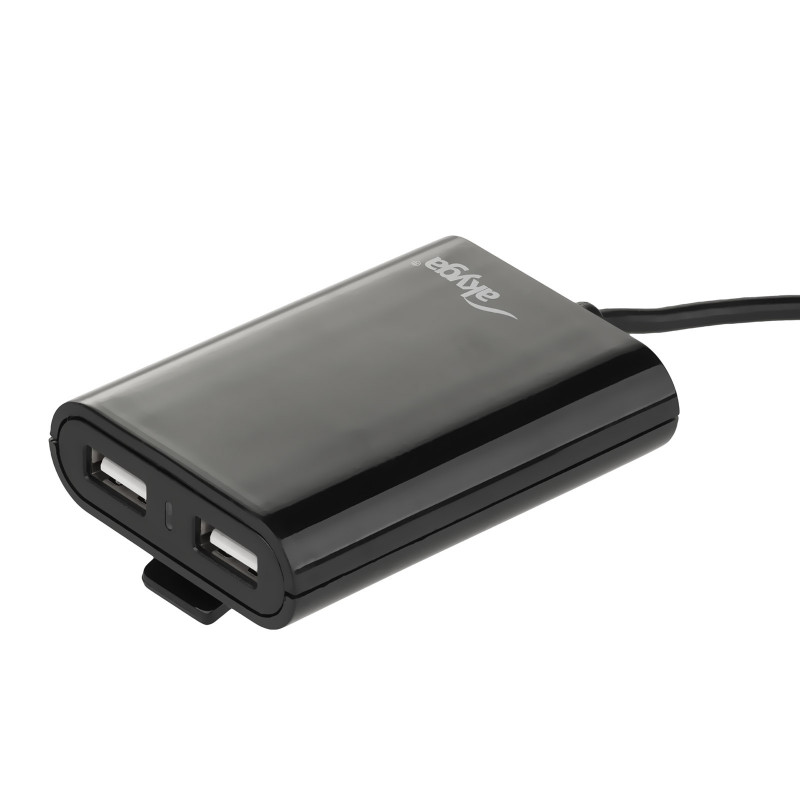 Caricabatterie auto 12/24V Akyga AK-CH-10 45W 4x USB-A 5V / 9A modulare nero