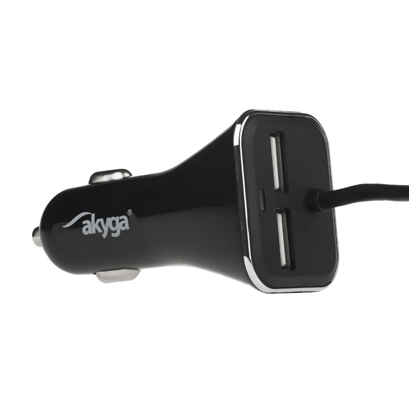 Caricabatterie auto 12/24V Akyga AK-CH-10 45W 4x USB-A 5V / 9A modulare nero
