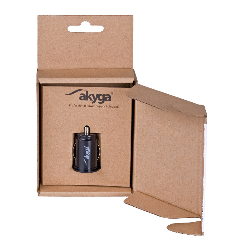 Caricabatterie auto 12/24V Akyga AK-CH-02 10,5W 2x USB-A 5V / 2,1A nero