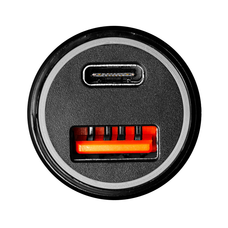 Caricabatterie auto 12/24V Akyga AK-CH-16 36W USB-A + USB-C PD Quick Charge 3.0 5-12V / 1,5-3A nero