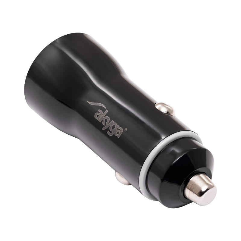 Caricabatterie auto 12/24V Akyga AK-CH-16 36W USB-A + USB-C PD Quick Charge 3.0 5-12V / 1,5-3A nero