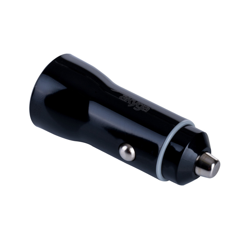 Caricabatterie auto 12/24V Akyga AK-CH-16 36W USB-A + USB-C PD Quick Charge 3.0 5-12V / 1,5-3A nero