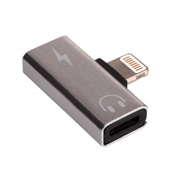 Akyga AK-AD-64 adattatore Lightning (m) a 2x Lightning (f), argento