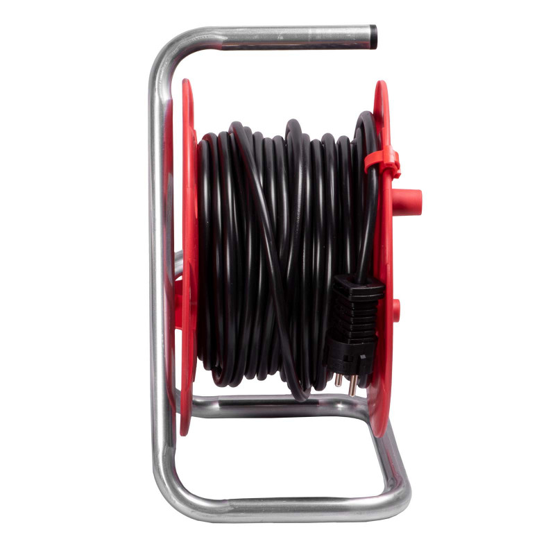 Brennenstuhl Akyga AK-CR-08 avvolgicavo, 4 prese, IP20, 25 m, rosso