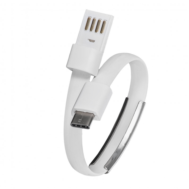 Akyga AK-AD-47 cavo USB da polso, USB-C (m) / USB-A, USB 2.0, 23 cm, bianco