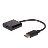 Akyga AK-AD-11 adattatore convertitore con cavo DisplayPort connettore maschio a HDMI connettore femmina, 15 cm, nero