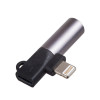 Akyga AK-AD-63 adattatore Lightning (m) a Lightning (f) + jack 3,5 mm (f), nero