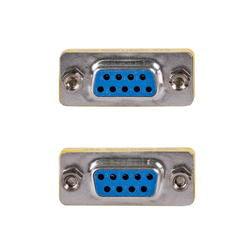 Akyga AK-AD-16 D-Sub 9 poli (F) a D-Sub 9 poli (F) RS-232 gender changer, argento