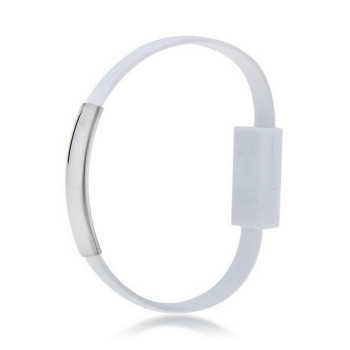 Akyga AK-AD-34 cavo USB da polso, Micro-USB-B (m) / USB-A, USB 2.0, 23 cm, bianco
