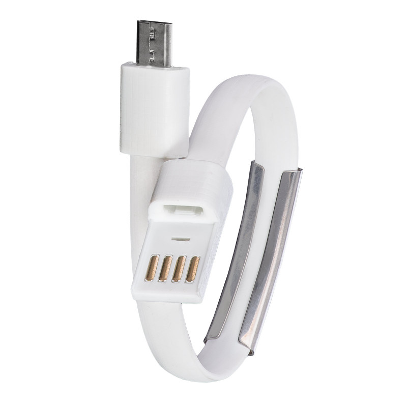 Akyga AK-AD-34 cavo USB da polso, Micro-USB-B (m) / USB-A, USB 2.0, 23 cm, bianco