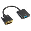 Akyga AK-AD-50 cavo adattatore DVI-D 24+1 (connettore maschio) a VGA (connettore femmina), 15 cm