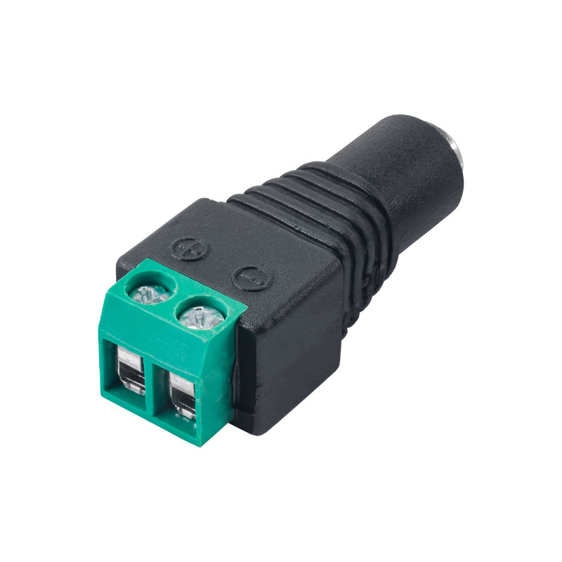 Akyga AK-SC-17 connettore femmina DC 5,5 x 2,1 mm con morsetti a vite per cavo UTP, CCTV