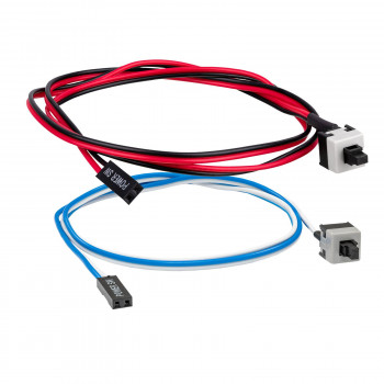 Akyga AK-CA-60 set interruttore power e reset per PC, cavo 60 cm