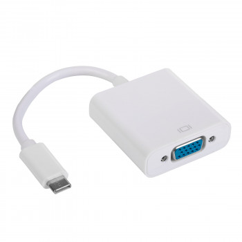 Akyga AK-AD-55 cavo adattatore USB-C (connettore maschio) a VGA (connettore femmina), Full HD, 15 cm