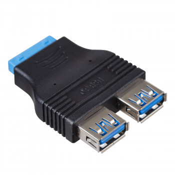 Akyga AK-CA-58 adattatore header interno USB 3.0 19 pin (F) a 2x USB-A 3.0 (F)
