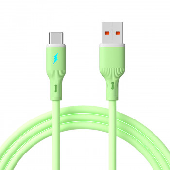 Akyga AK-USB-64 cavo USB USB-A (m) / USB-C (m), USB 2.0, 18W, 1 m, verde, silicone
