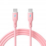 Akyga AK-USB-66 cavo USB USB-C (m) / USB-C (m), USB 2.0, 60W, 1 m, rosa, silicone