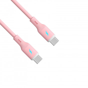 Akyga AK-USB-66 cavo USB USB-C (m) / USB-C (m), USB 2.0, 60W, 1 m, rosa, silicone