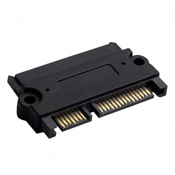 Akyga AK-CA-83 adattatore SATA 22 pin (15+7) connettore femmina a connettore maschio, nero